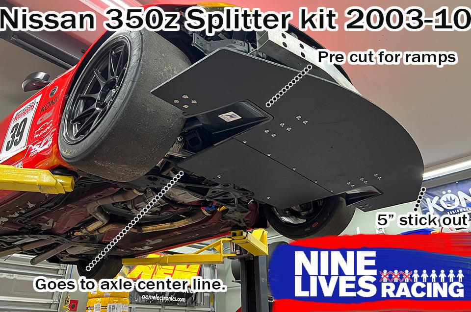 Nissan 350z Splitters 2003-10 - Nine Lives Racing