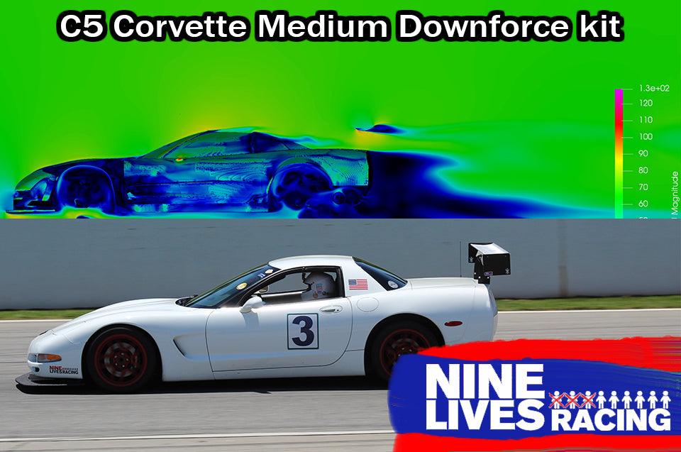 Corvette Medium Downforce Kit ‘97-04 C5 - Nine Lives Racing