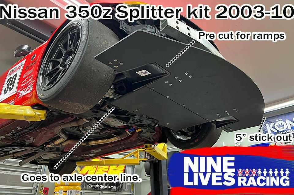 Nissan 350z Splitters 2003-10 - Nine Lives Racing