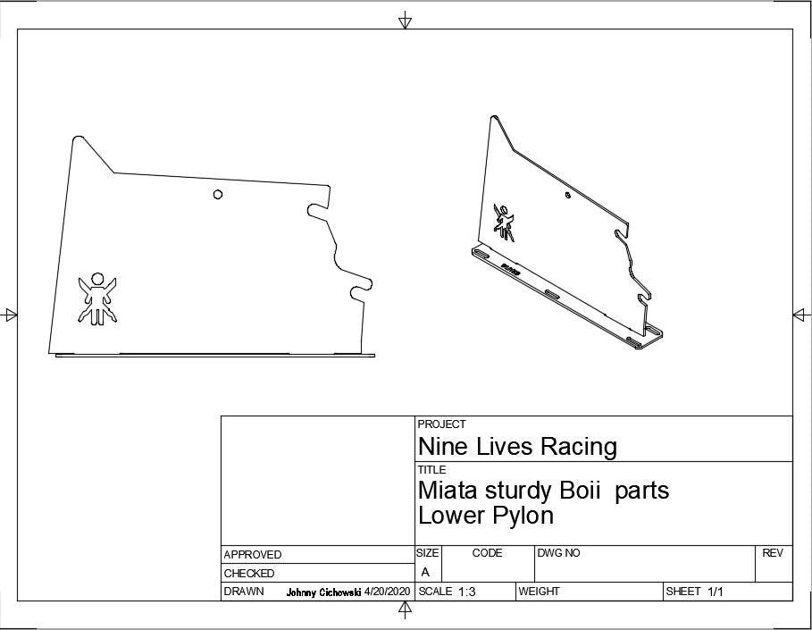 Miata Sturdy Boii Replacement Parts - NA/NB - Nine Lives Racing