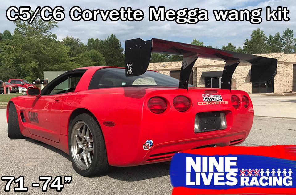 Corvette Carbon Fiber Megga Wang Kit ‘97-13 C5/6 - Nine Lives Racing